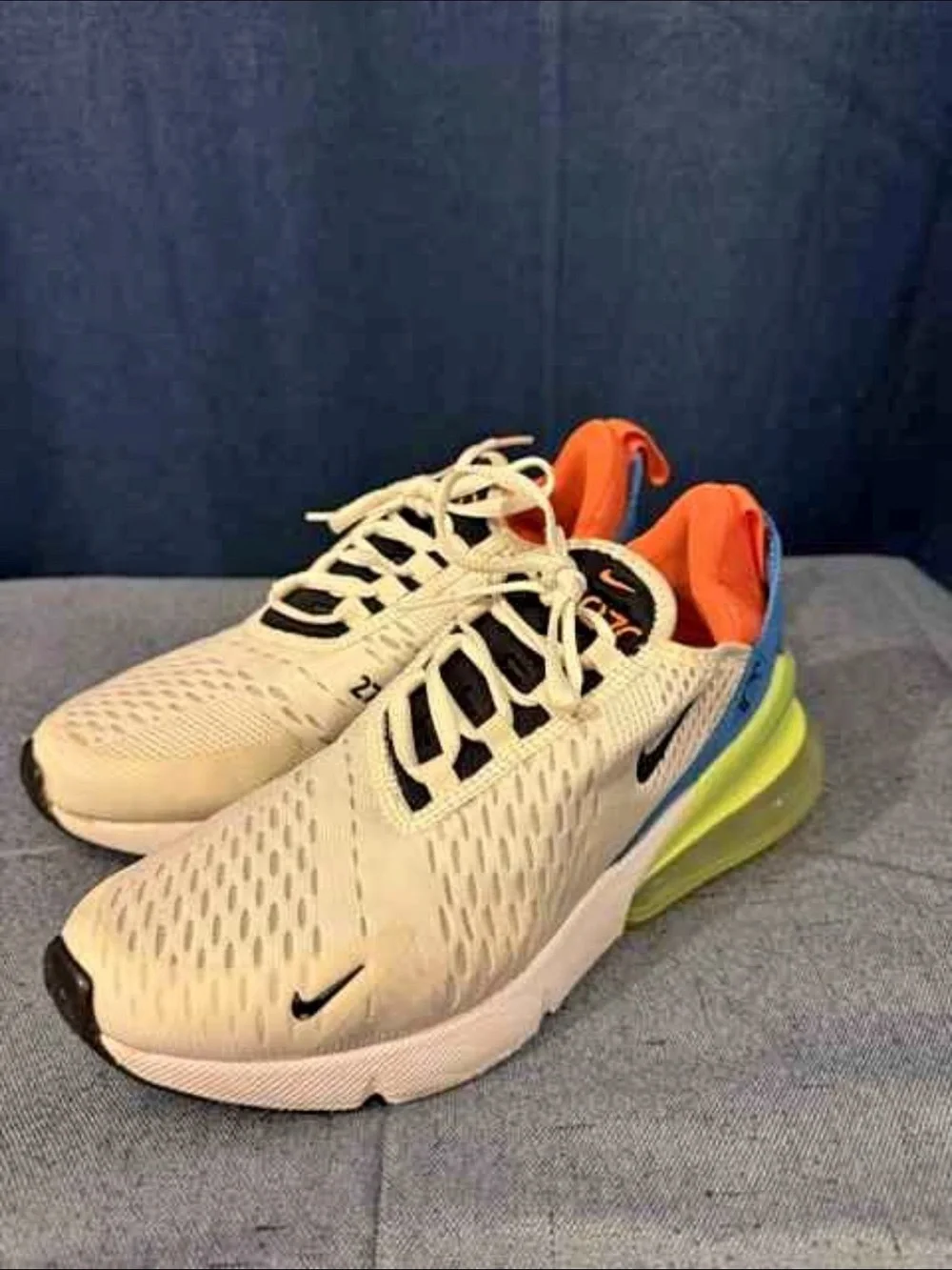 Nike Air Max 270 Sail/Volt/Blue/Orange 7.5 Women’s